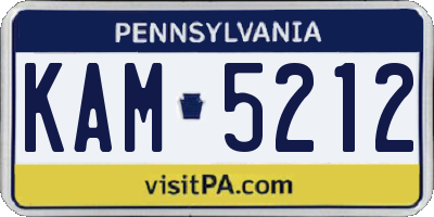 PA license plate KAM5212