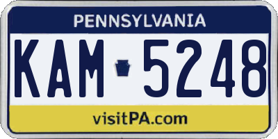 PA license plate KAM5248
