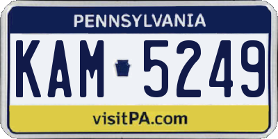 PA license plate KAM5249