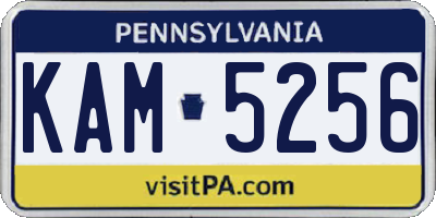PA license plate KAM5256