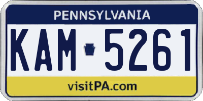 PA license plate KAM5261