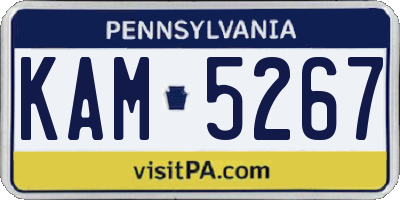 PA license plate KAM5267