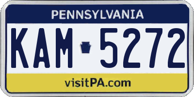 PA license plate KAM5272