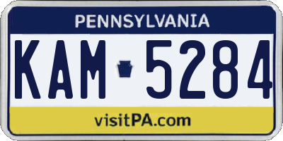 PA license plate KAM5284