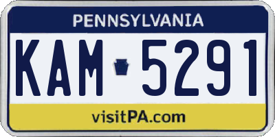 PA license plate KAM5291