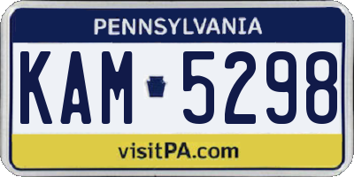 PA license plate KAM5298