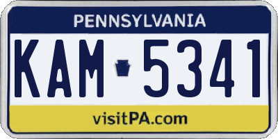 PA license plate KAM5341