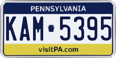 PA license plate KAM5395