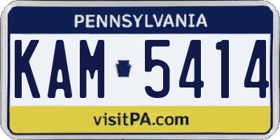 PA license plate KAM5414