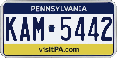 PA license plate KAM5442