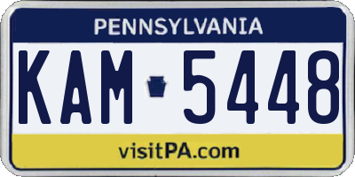 PA license plate KAM5448