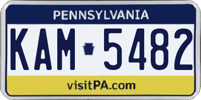 PA license plate KAM5482