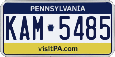 PA license plate KAM5485