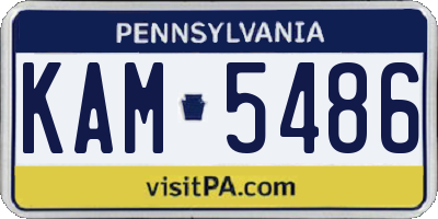 PA license plate KAM5486