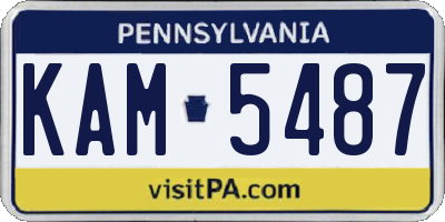 PA license plate KAM5487