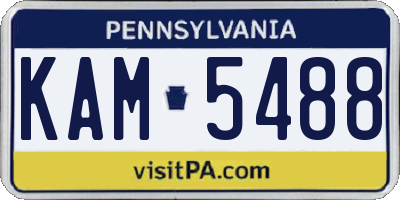 PA license plate KAM5488