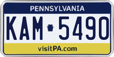 PA license plate KAM5490