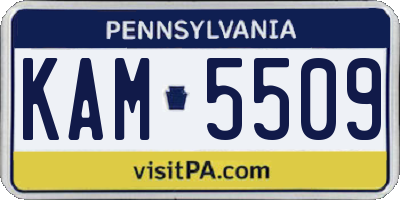 PA license plate KAM5509