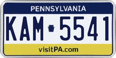 PA license plate KAM5541