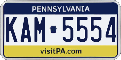 PA license plate KAM5554