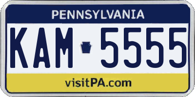 PA license plate KAM5555