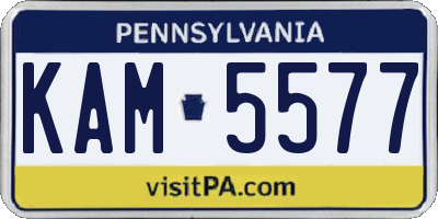 PA license plate KAM5577