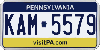 PA license plate KAM5579