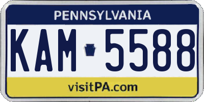 PA license plate KAM5588
