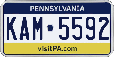 PA license plate KAM5592