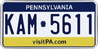 PA license plate KAM5611
