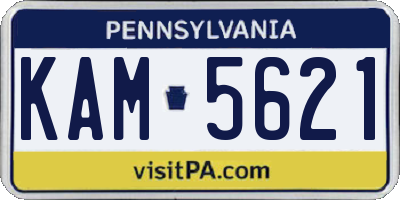 PA license plate KAM5621