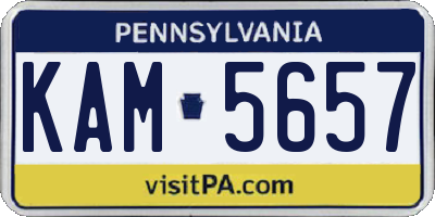 PA license plate KAM5657