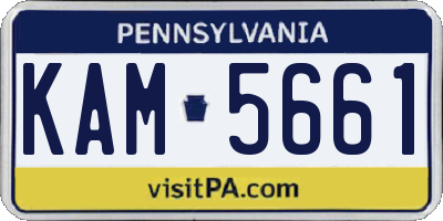 PA license plate KAM5661