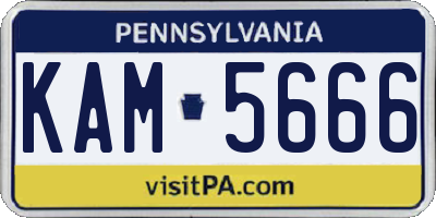 PA license plate KAM5666