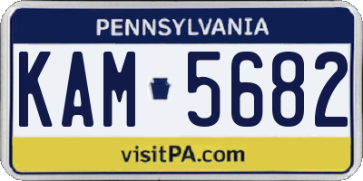 PA license plate KAM5682