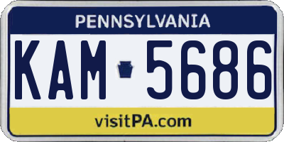 PA license plate KAM5686