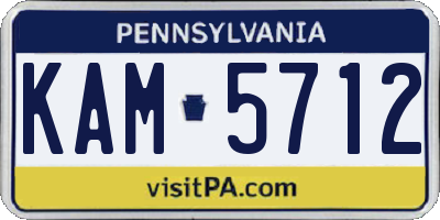 PA license plate KAM5712