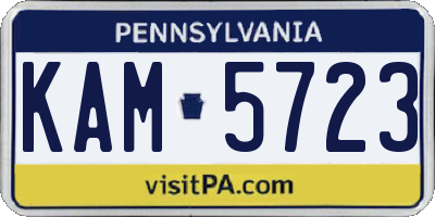 PA license plate KAM5723