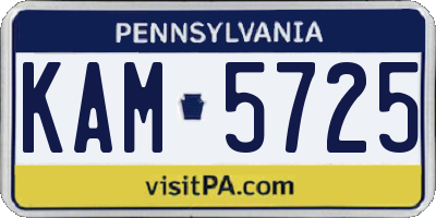 PA license plate KAM5725