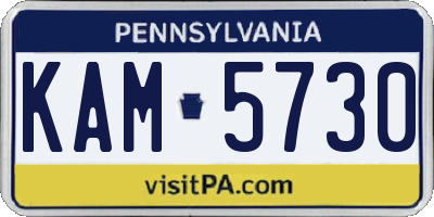 PA license plate KAM5730