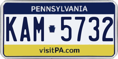 PA license plate KAM5732