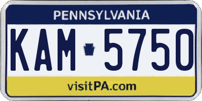PA license plate KAM5750