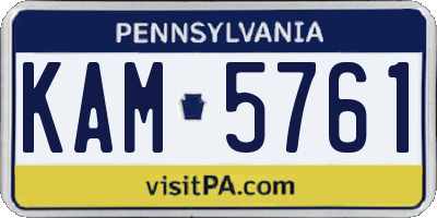 PA license plate KAM5761