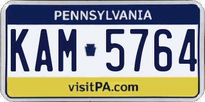 PA license plate KAM5764