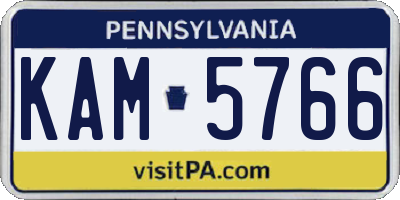 PA license plate KAM5766