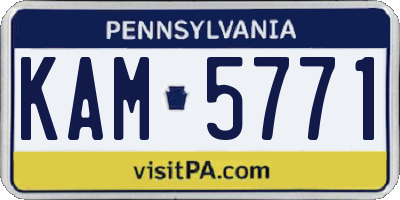 PA license plate KAM5771