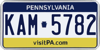 PA license plate KAM5782