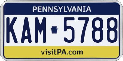 PA license plate KAM5788