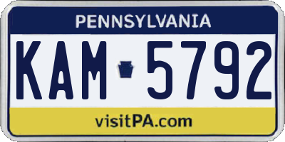 PA license plate KAM5792