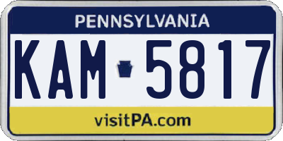 PA license plate KAM5817